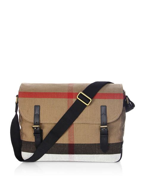 burberry plaid messenger bag|Burberry Messenger Bag .